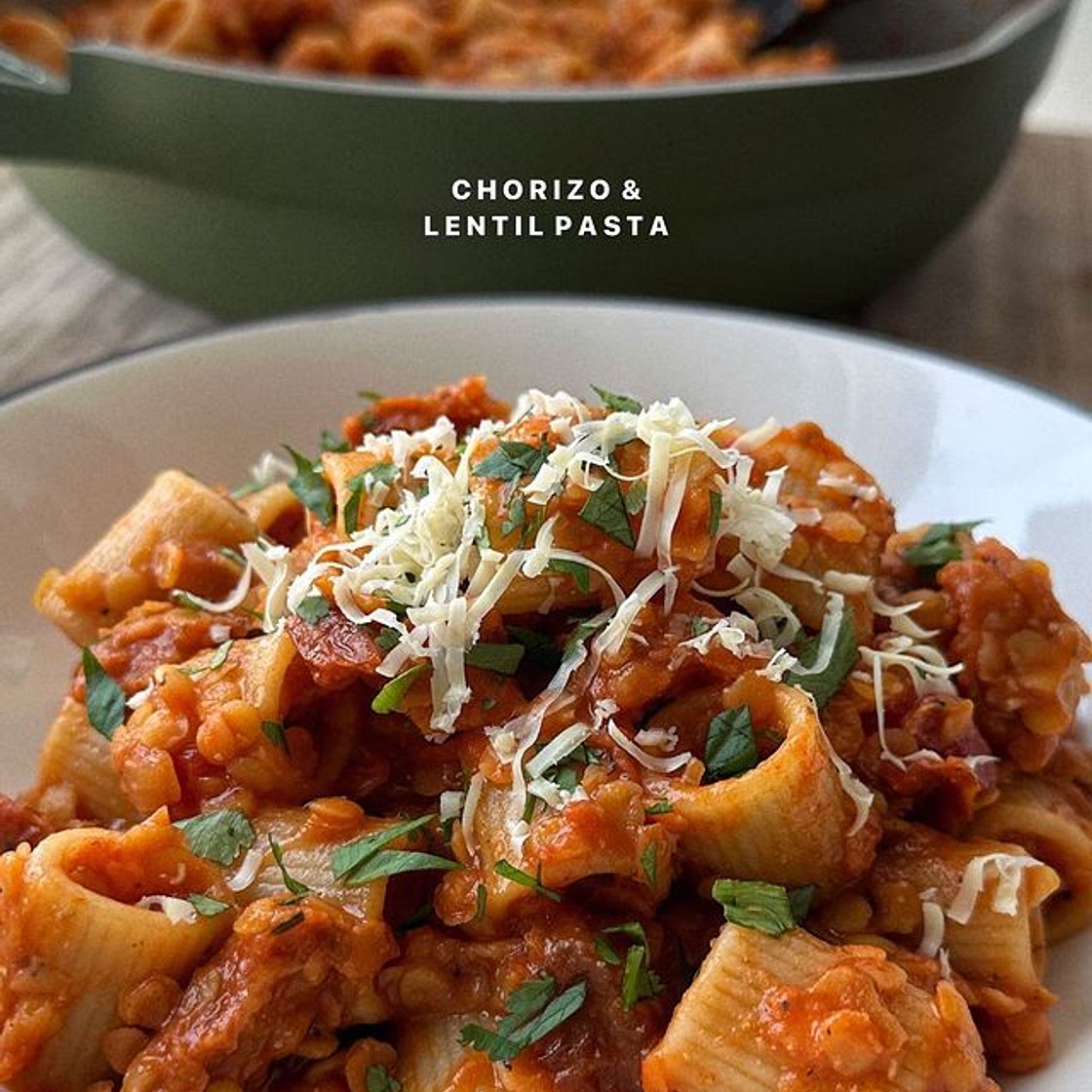 Smoky Sausage & Lentil Pasta