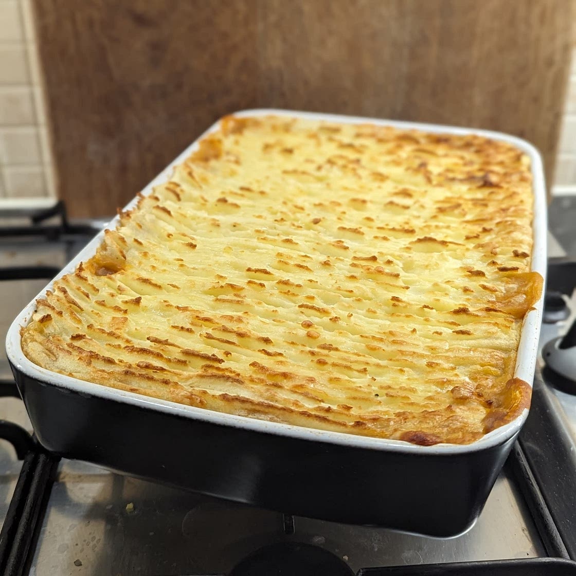 Golden veggie shepherd’s pie