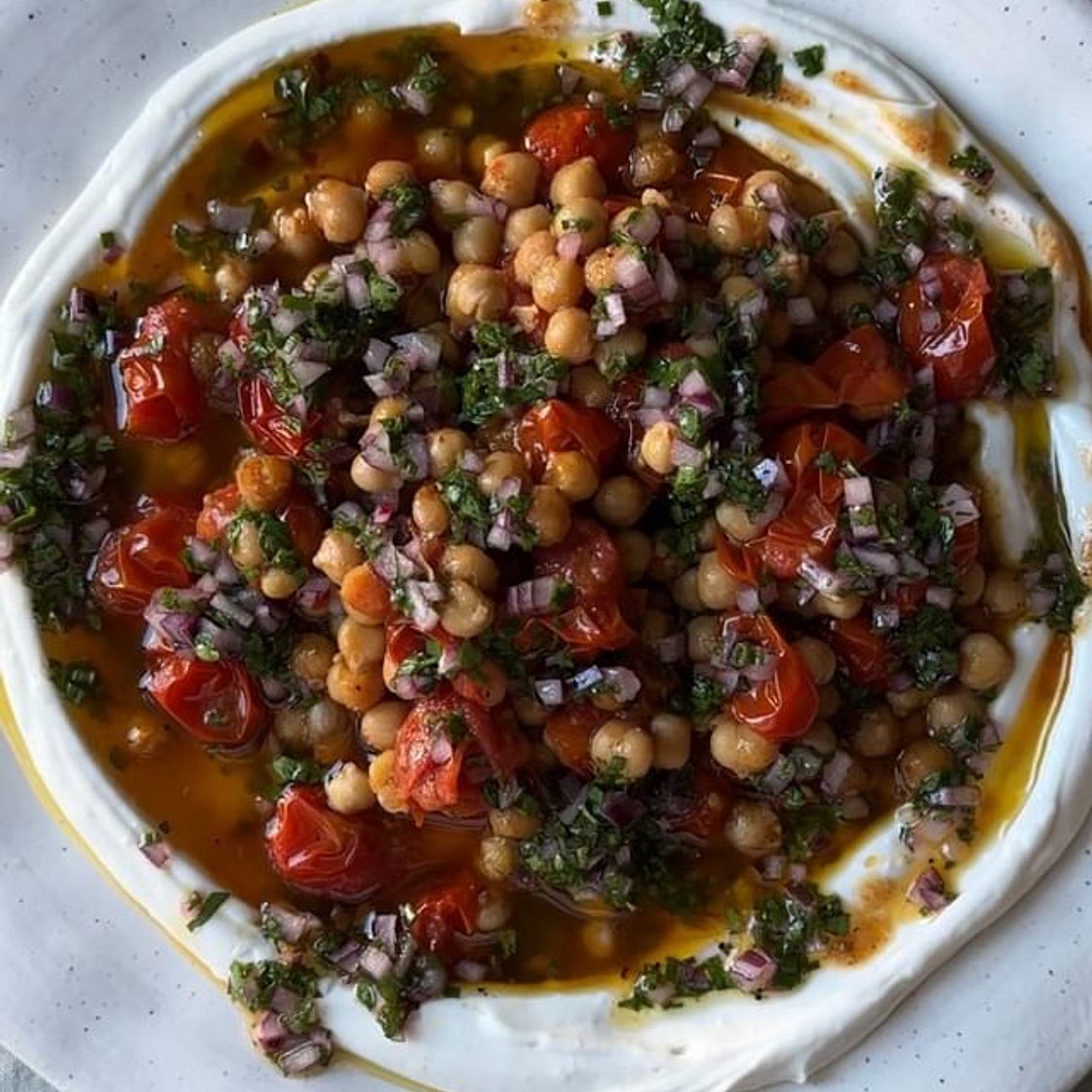 Chickpeas tomatoes 