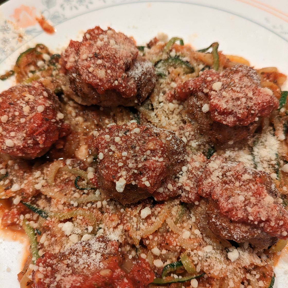 Zoodles and Meatballs