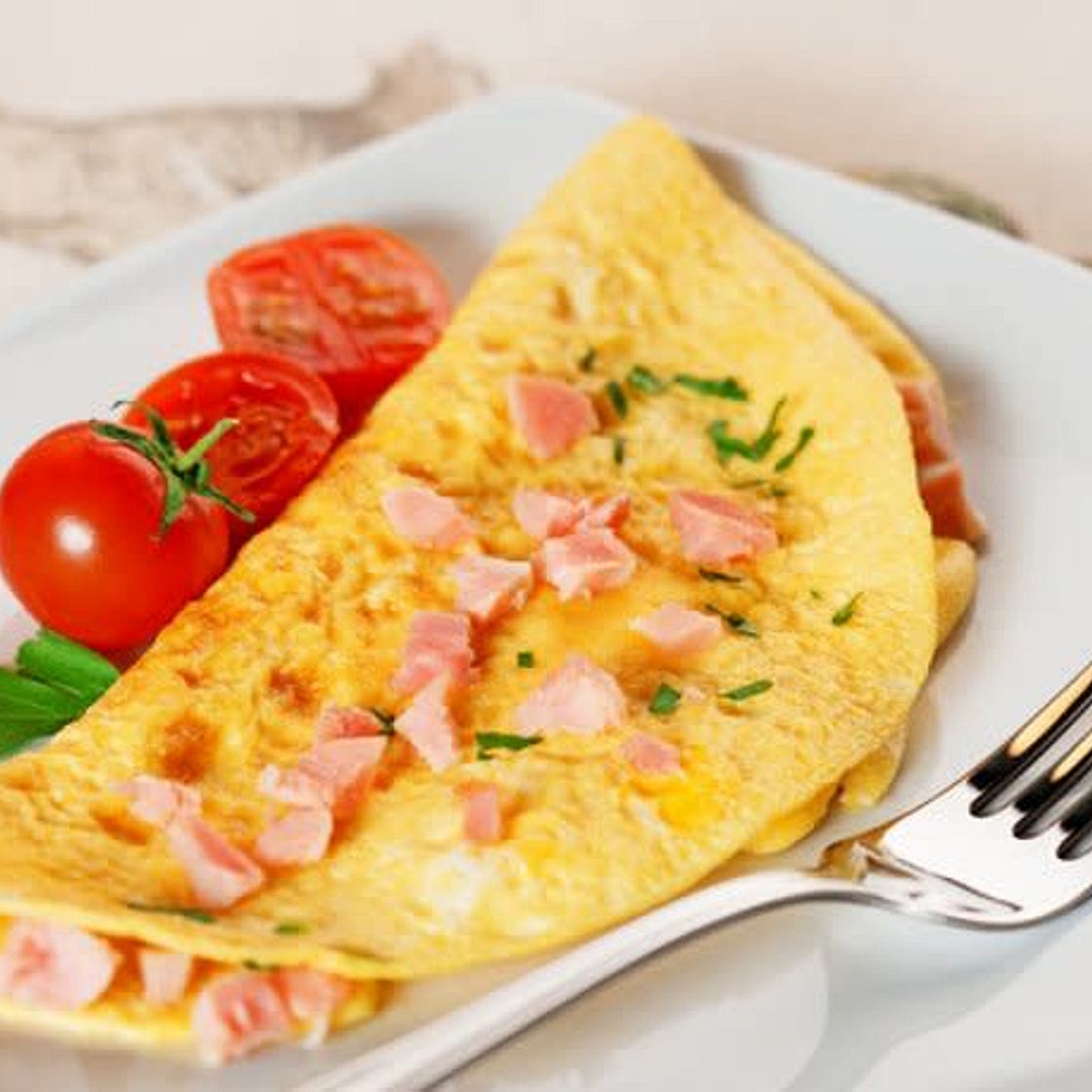 Omelette de jamón y queso