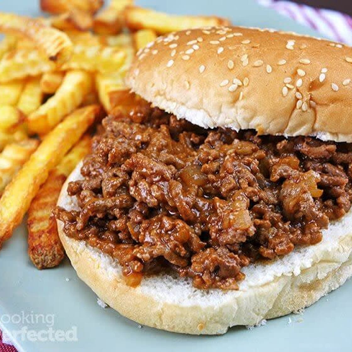 5$ meal, sloppy joes with French fries