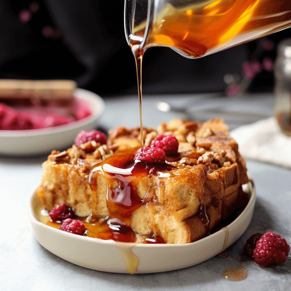 Baked Raspberry French Toast Casserole