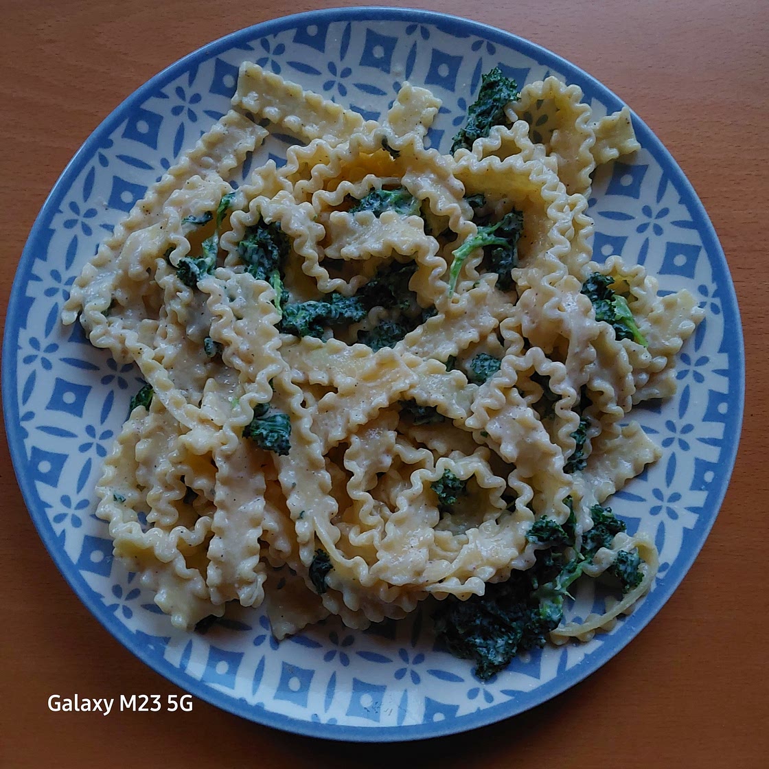 Vegan white kale pasta