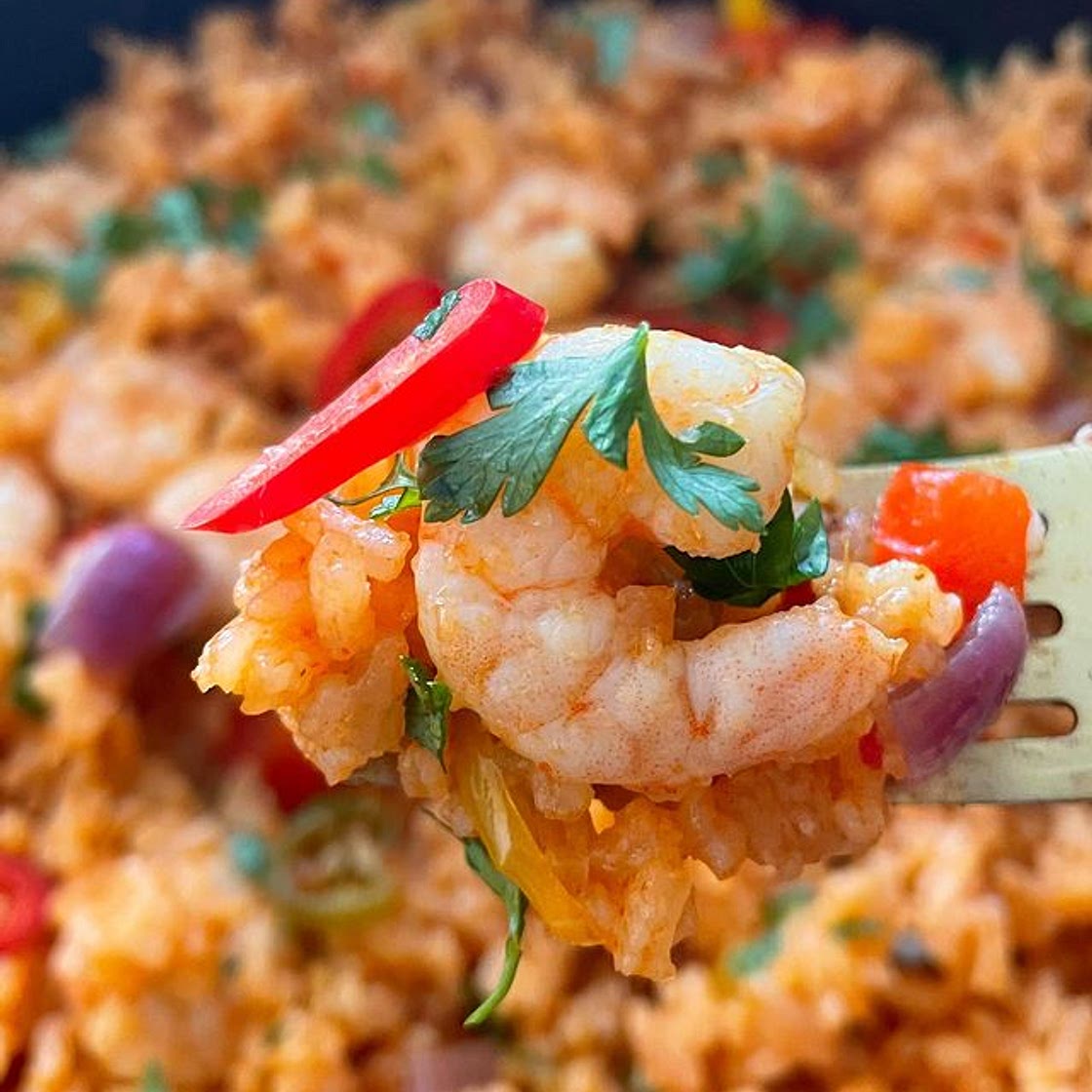 Peri Peri Prawn Rice