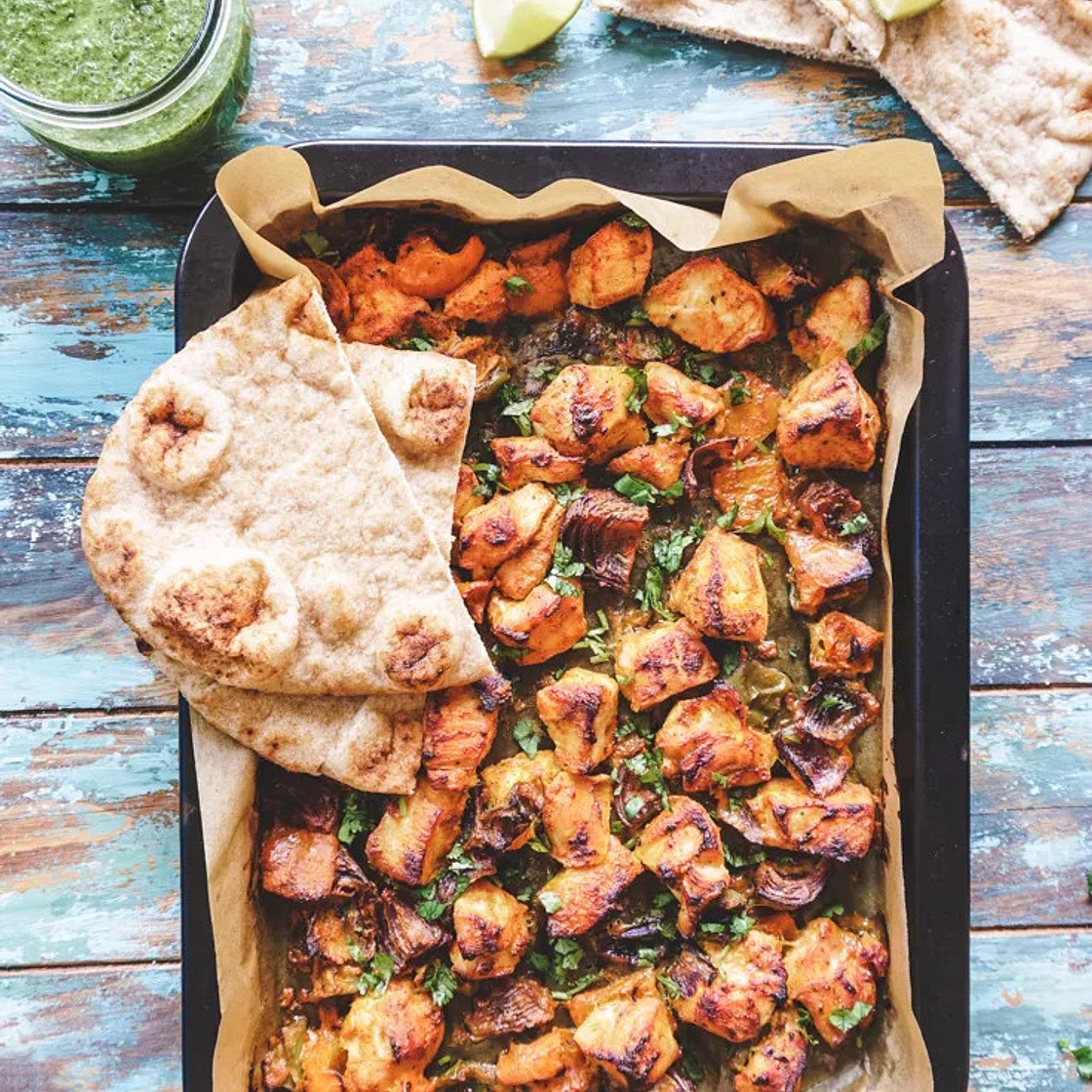 Sheet Pan Spicy Chicken Tikka Masala with Vegetables