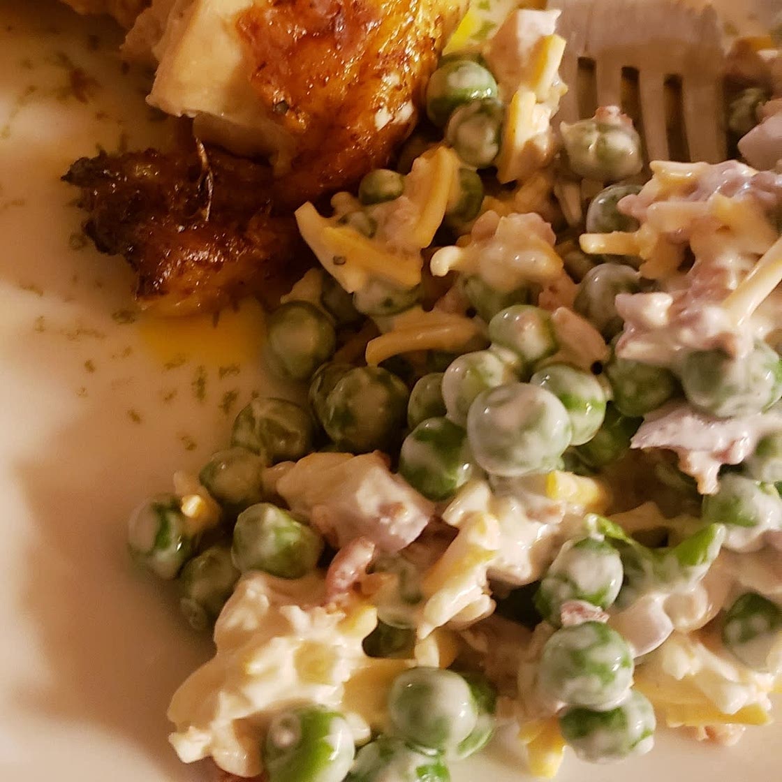 The Best Bacon Pea Salad