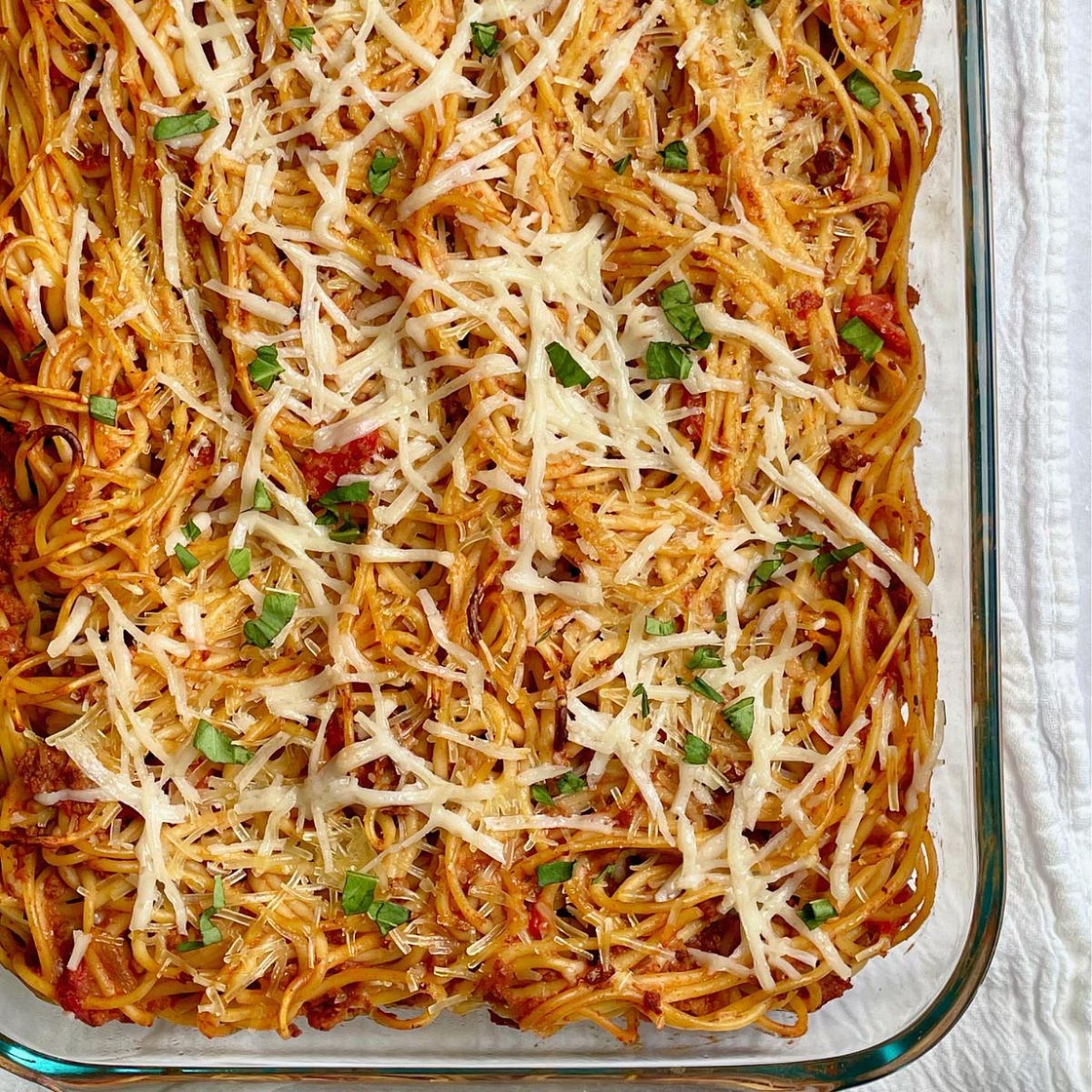 Vegan Baked Spaghetti
