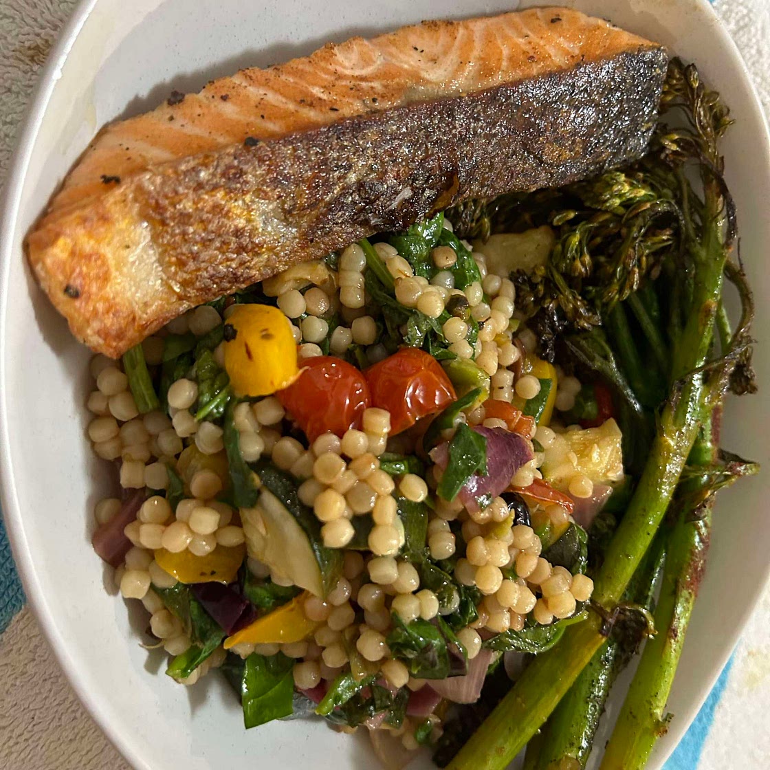 Roast couscous salad