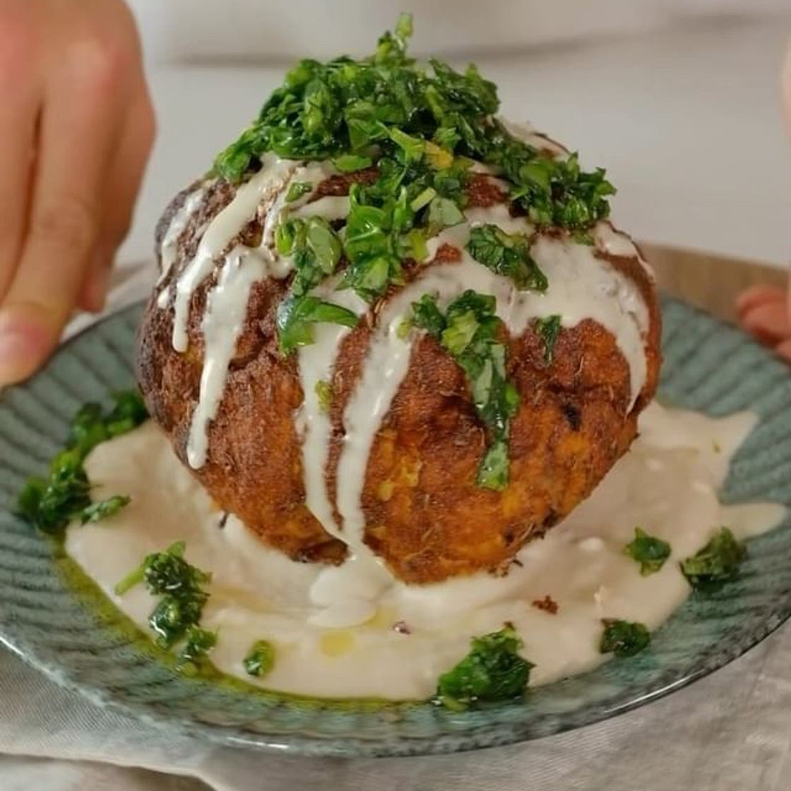 CAVOLFIORE AL FORNO CON CREMA DI CANNELLINI