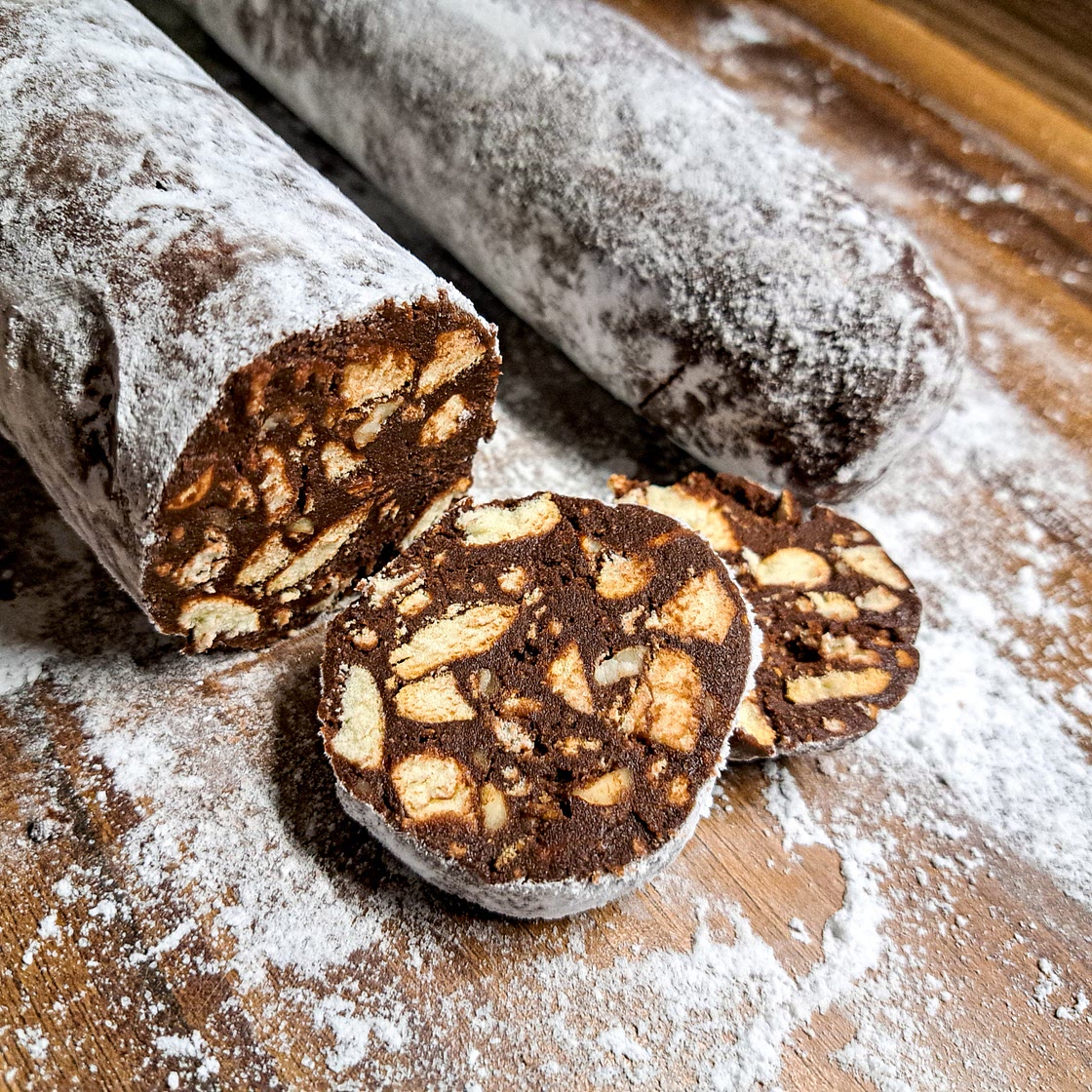 Drunk chocolate salami
