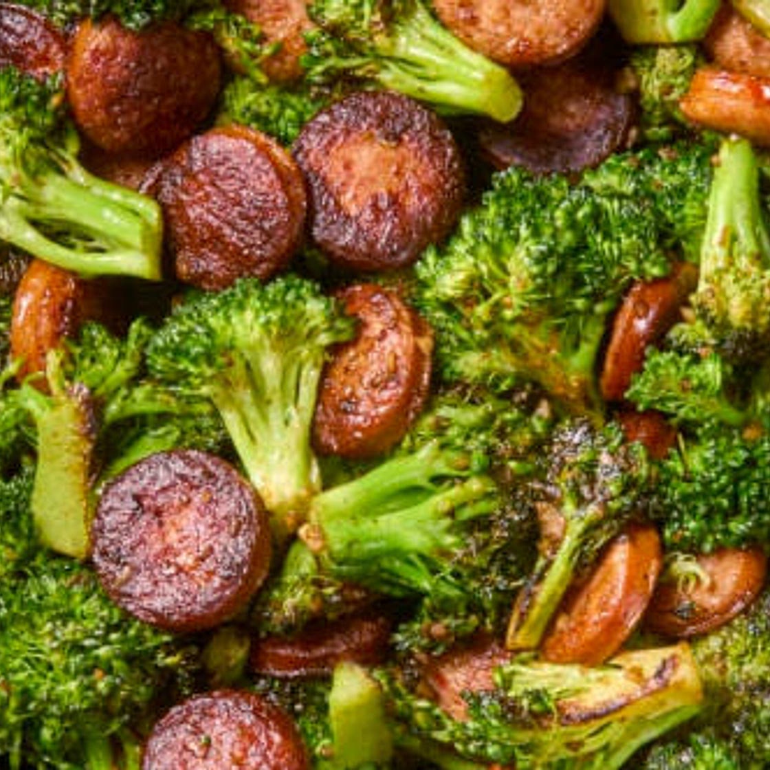 4-Ingredient Cajun Sausage and Broccoli Skillet