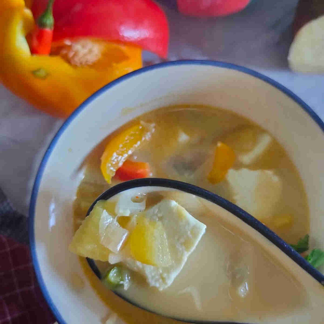 Easy Thai Vegetable Soup with Coconut Milk