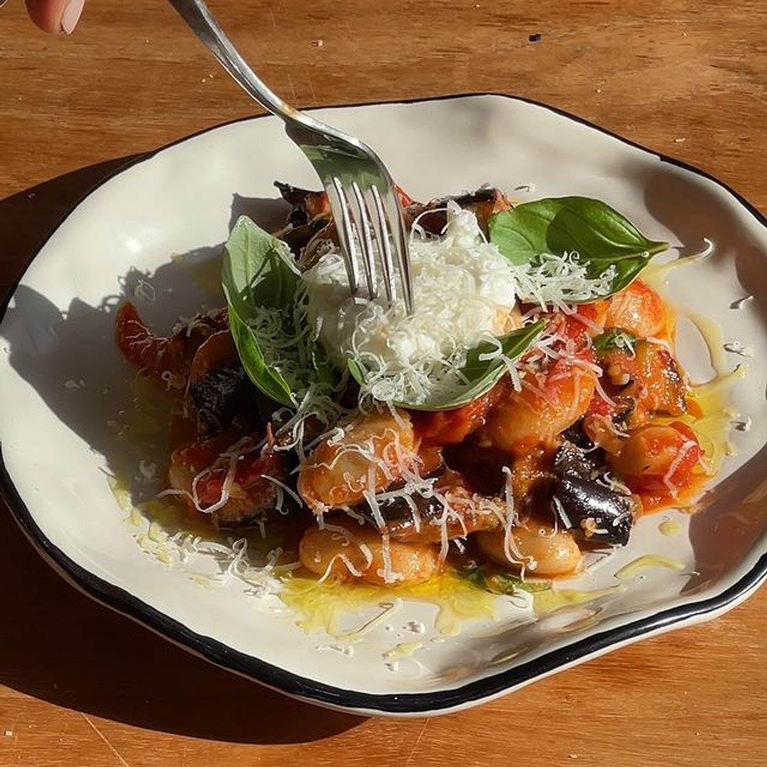 Butter beans with alla norma sauce (ZOE)
