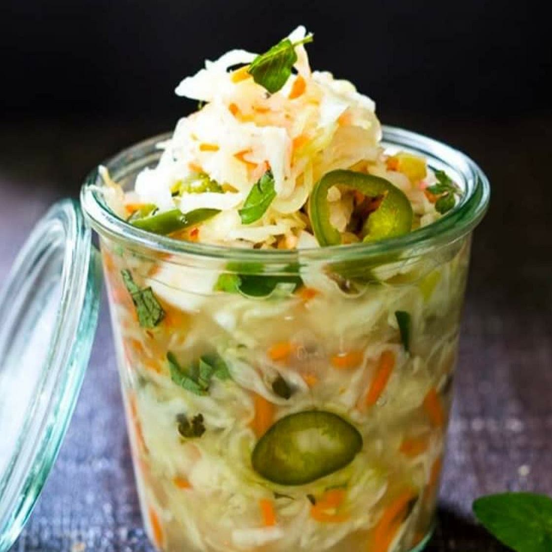 Curtido, fermented Salvadorian slaw