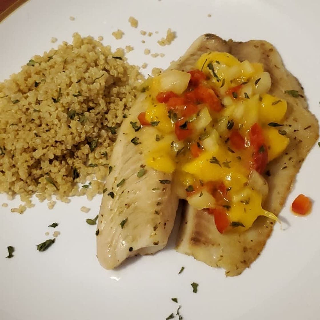 Grilled Tilapia with Mango Salsa