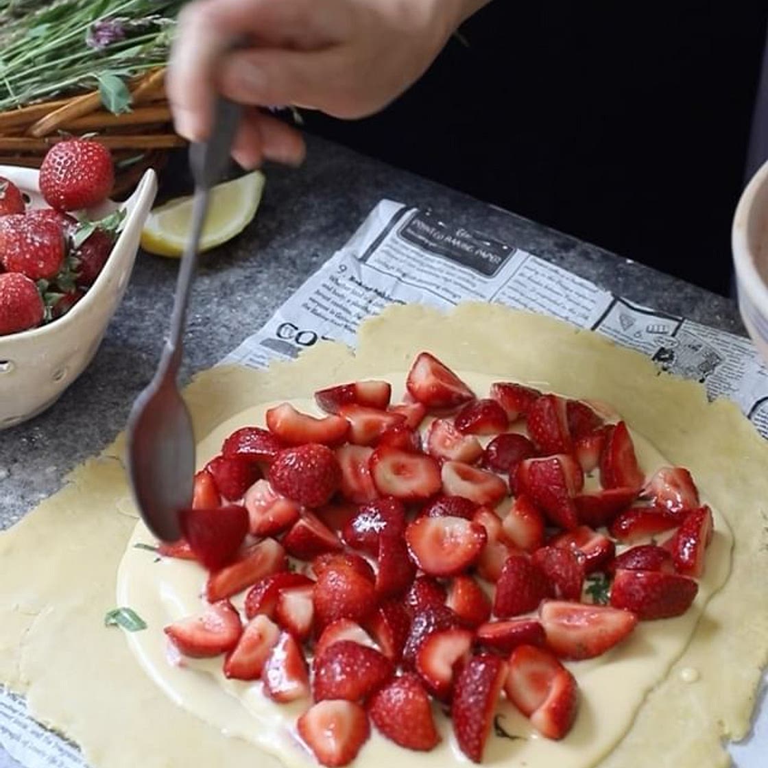 Strawberry Creamcheese Galette