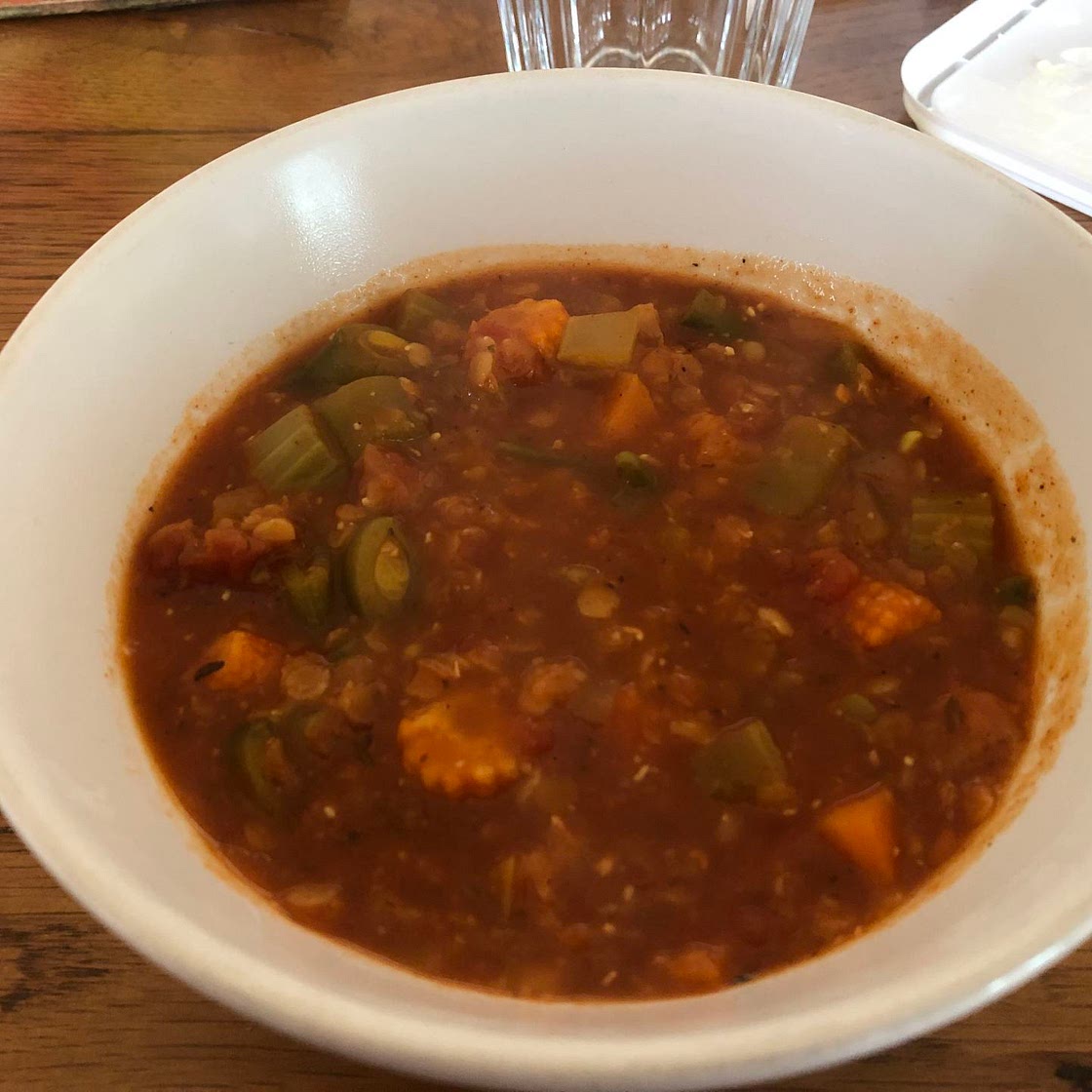 Lentil and tomato ghoulash?