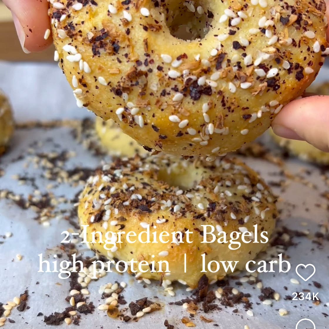 2 Ingredients Protein Bagels