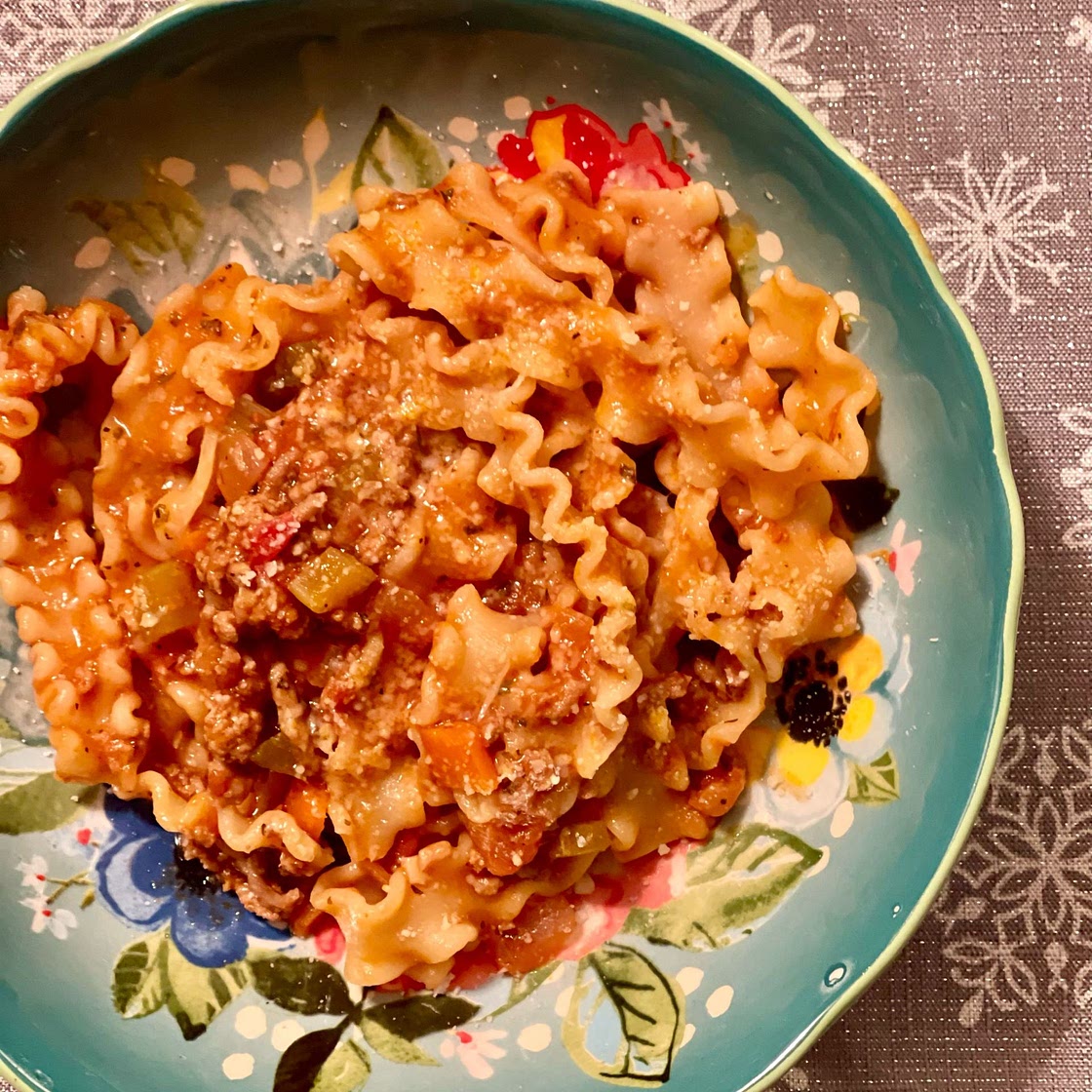 One Pot Rigatoni Bolognese