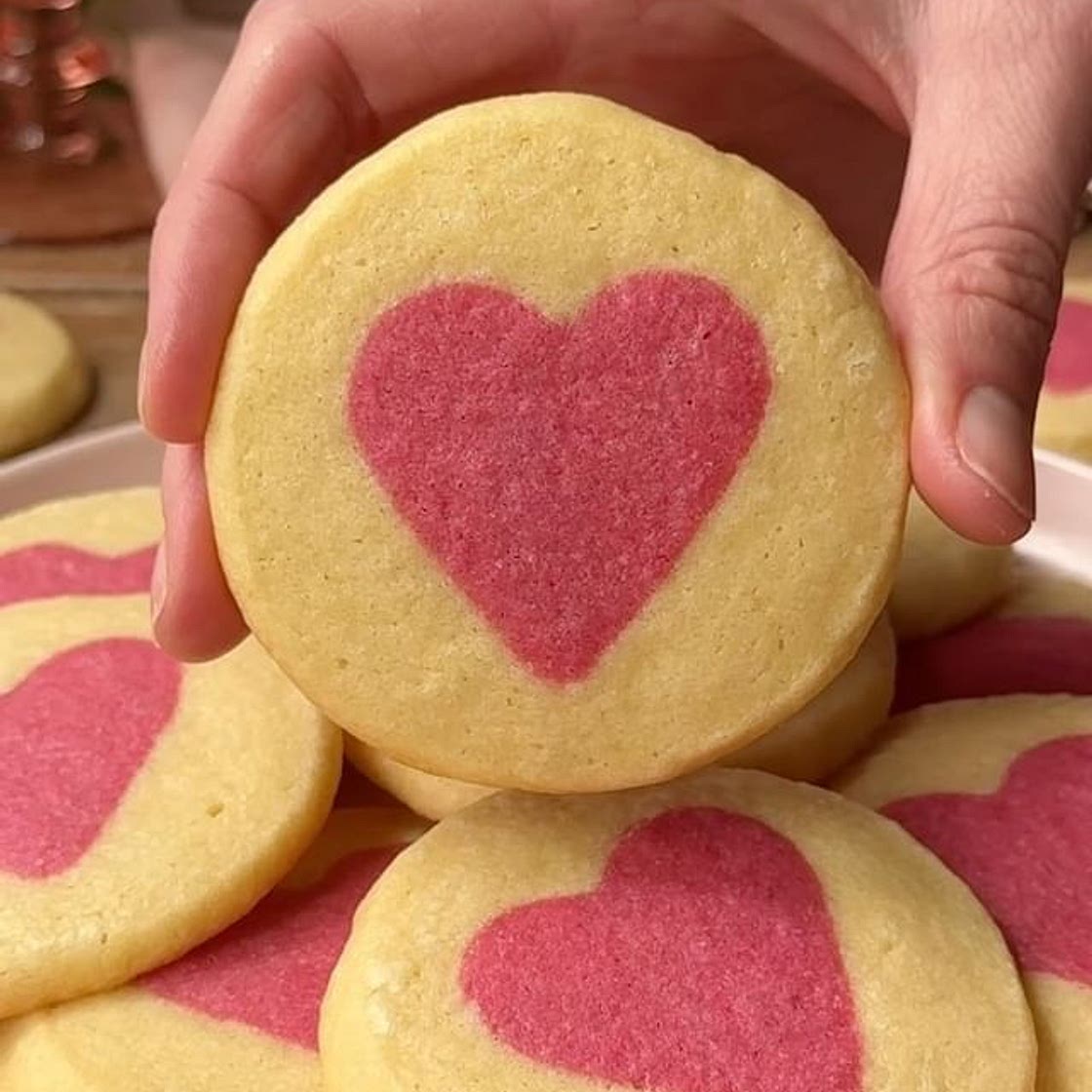DIY SLICE AND BAKE HEART COOKIES