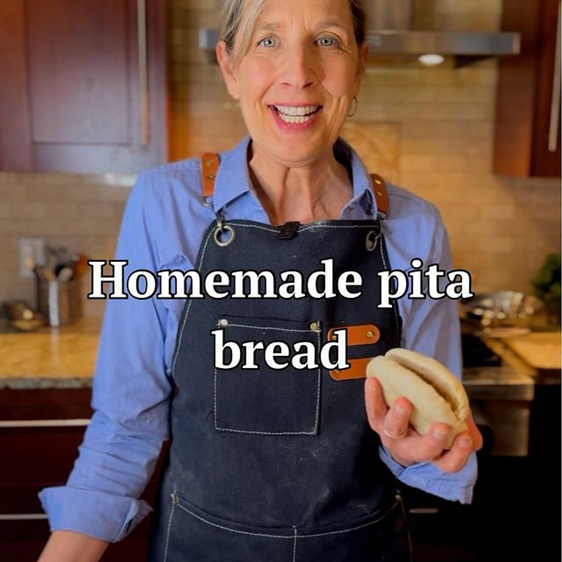 Homemade pita: you may never buy store-bought again! Makes 8 pit