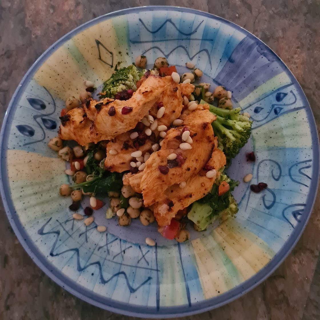 Grilled Harissa Chicken and Chickpea Salad