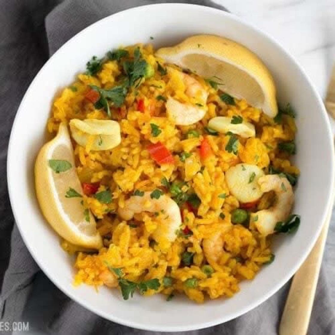 Seafood rice skillet