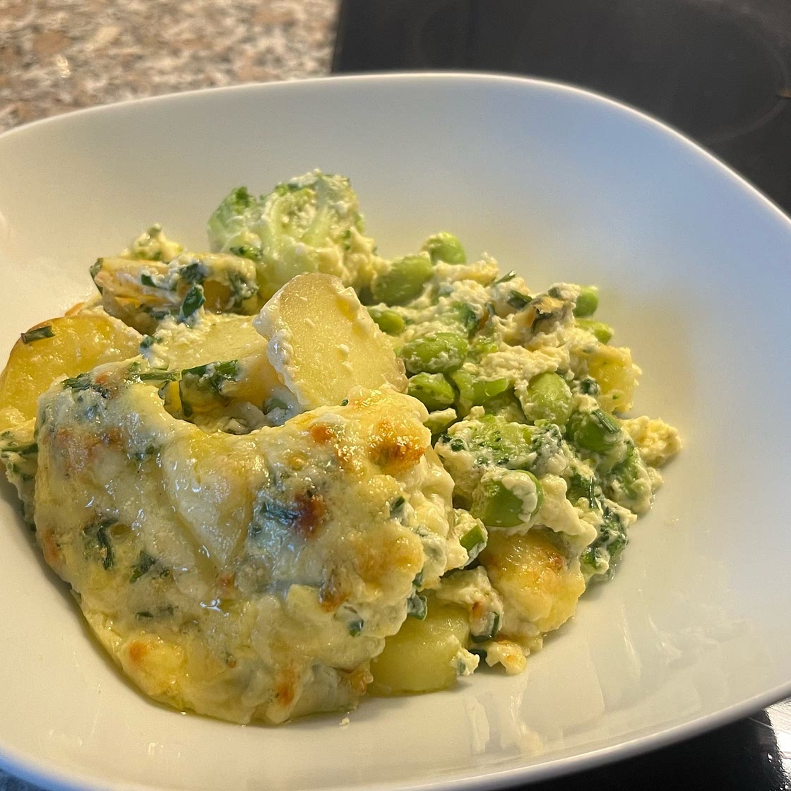 Broccoli and Edamame Bean Frittata