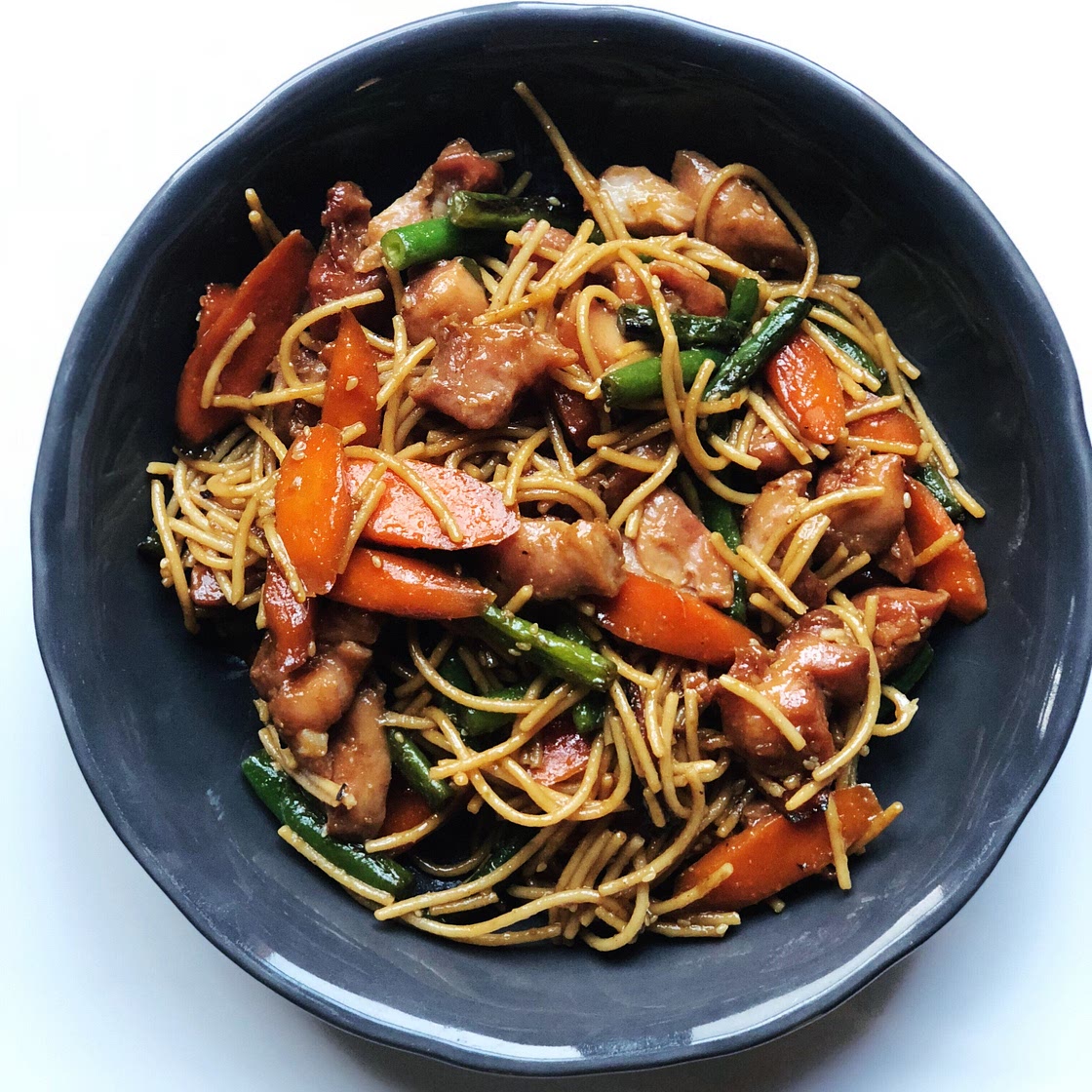 Trader Joe's Soyaki Chicken With Carrots, Green Beans & Brown Ri