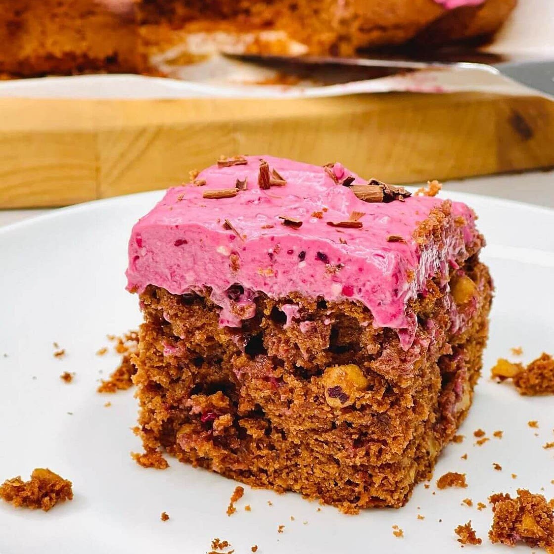 Brownies Topped with Pink Berry Cream - Join Your Life