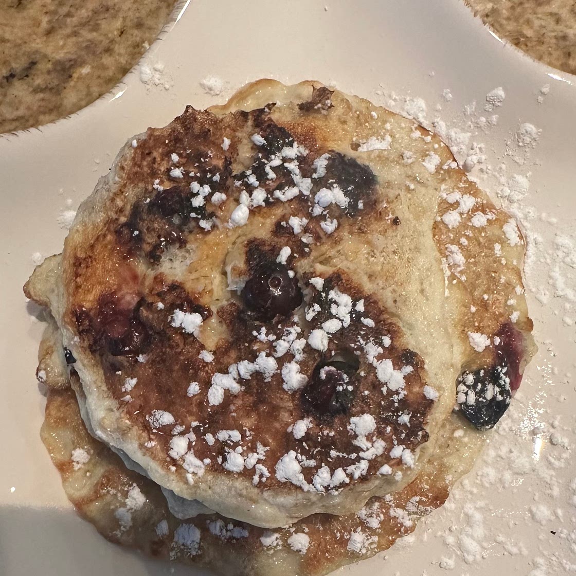Healthy Blueberry Protein Pancakes
