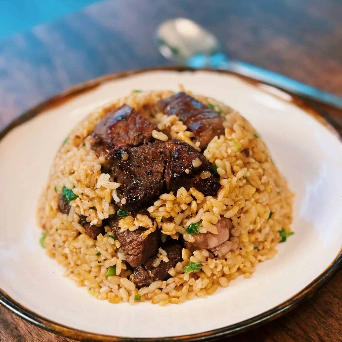 Golden steak fried rice 