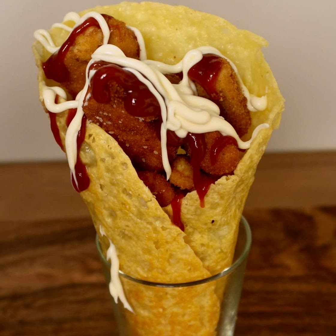 Chicken cheese cone 