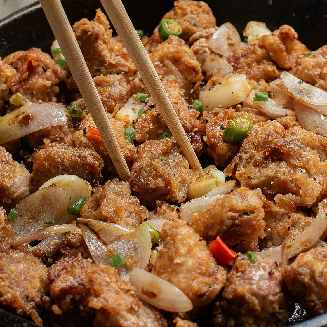 Salt and Pepper Pork Chop Bites