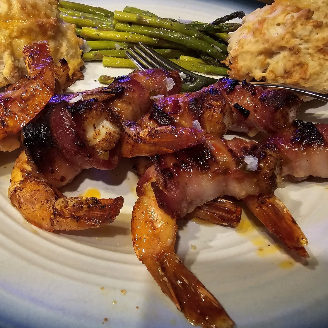 Habanero-Honey Glazed Bacon Wrapped Shrimp Recipe