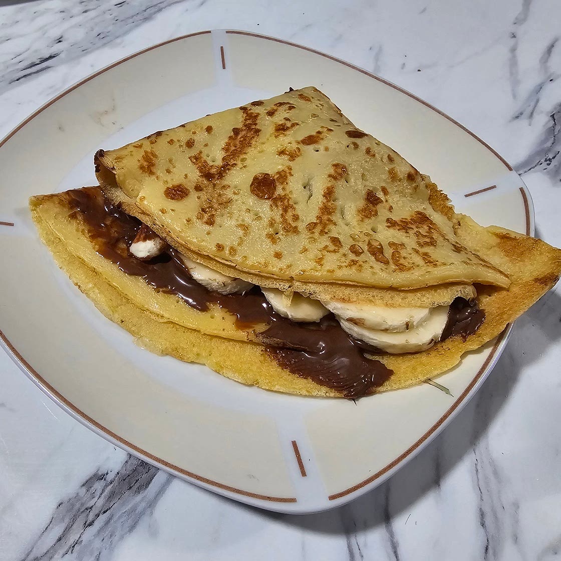 Crepas con nutella y plátano