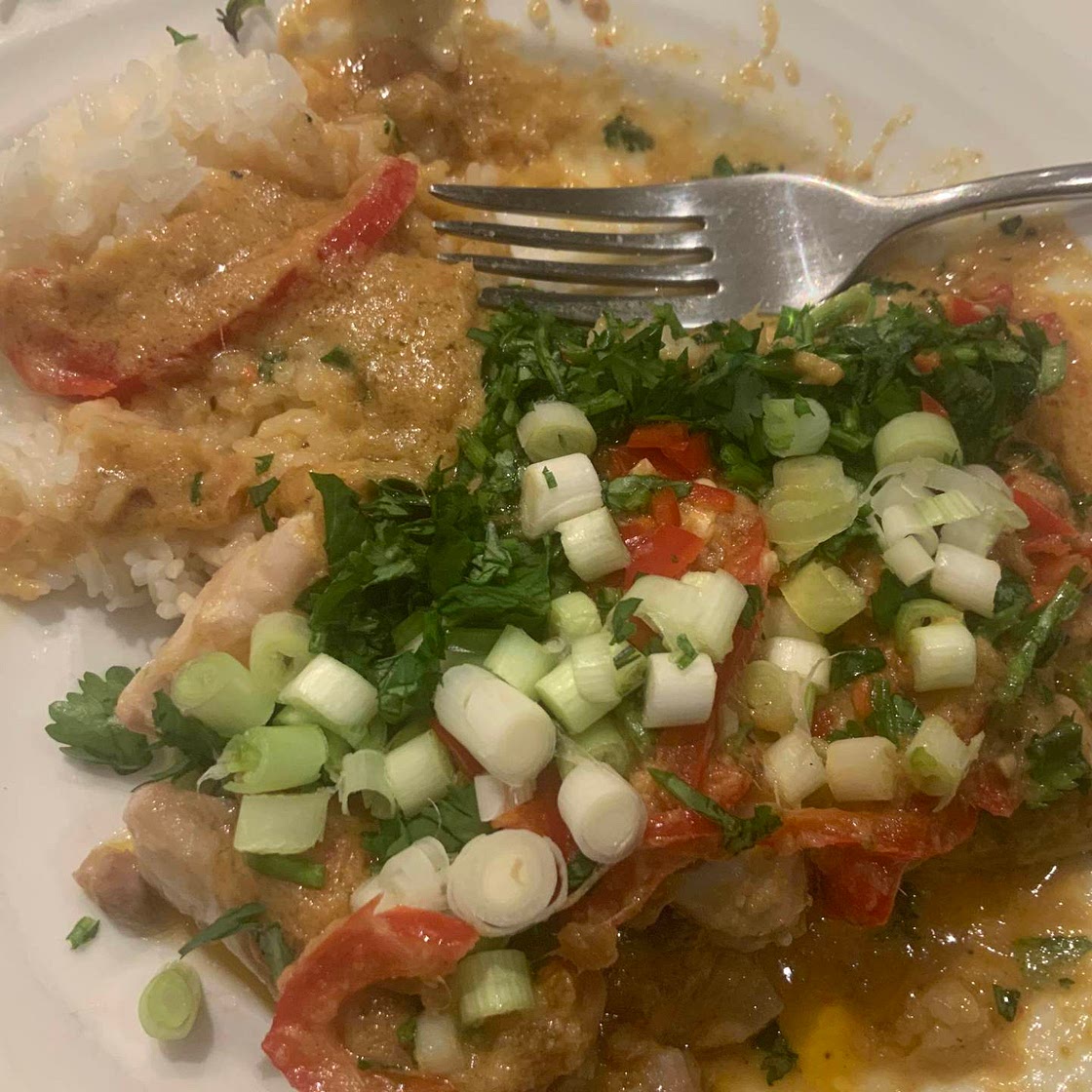 Birkenhead house lime and coconut chicken/ prawns