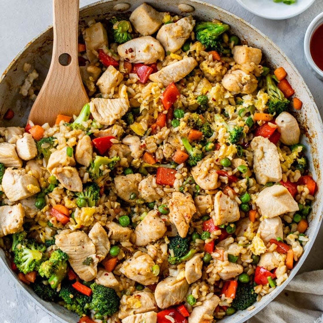 Spinach and Chicken Rice Bowl