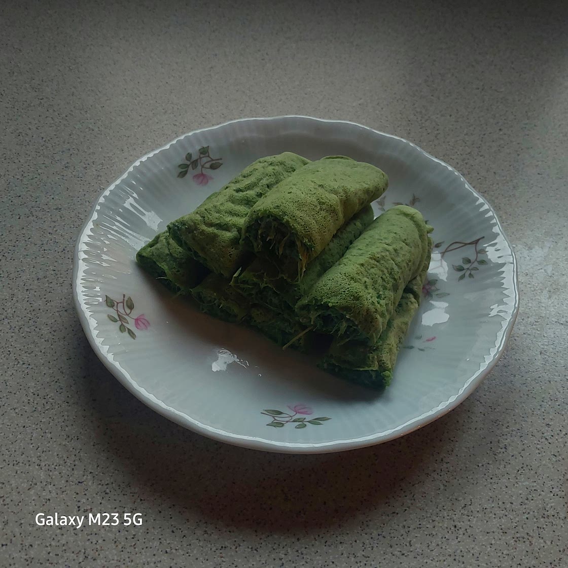 Spinach crêpes