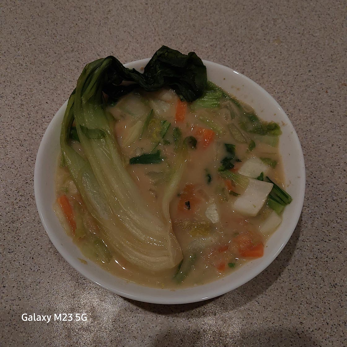 Green curry soup