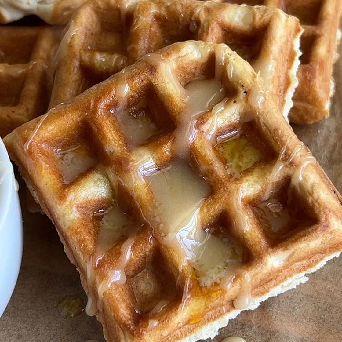 SOURDOUGH WAFFLES W/ WHIPPED HONEY