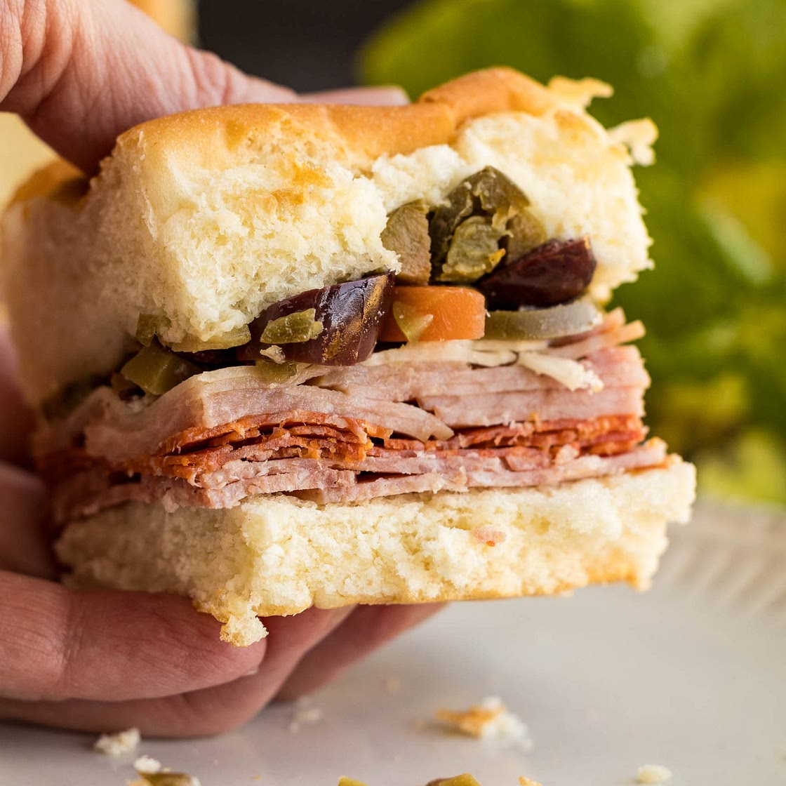 Baked Muffuletta Sliders