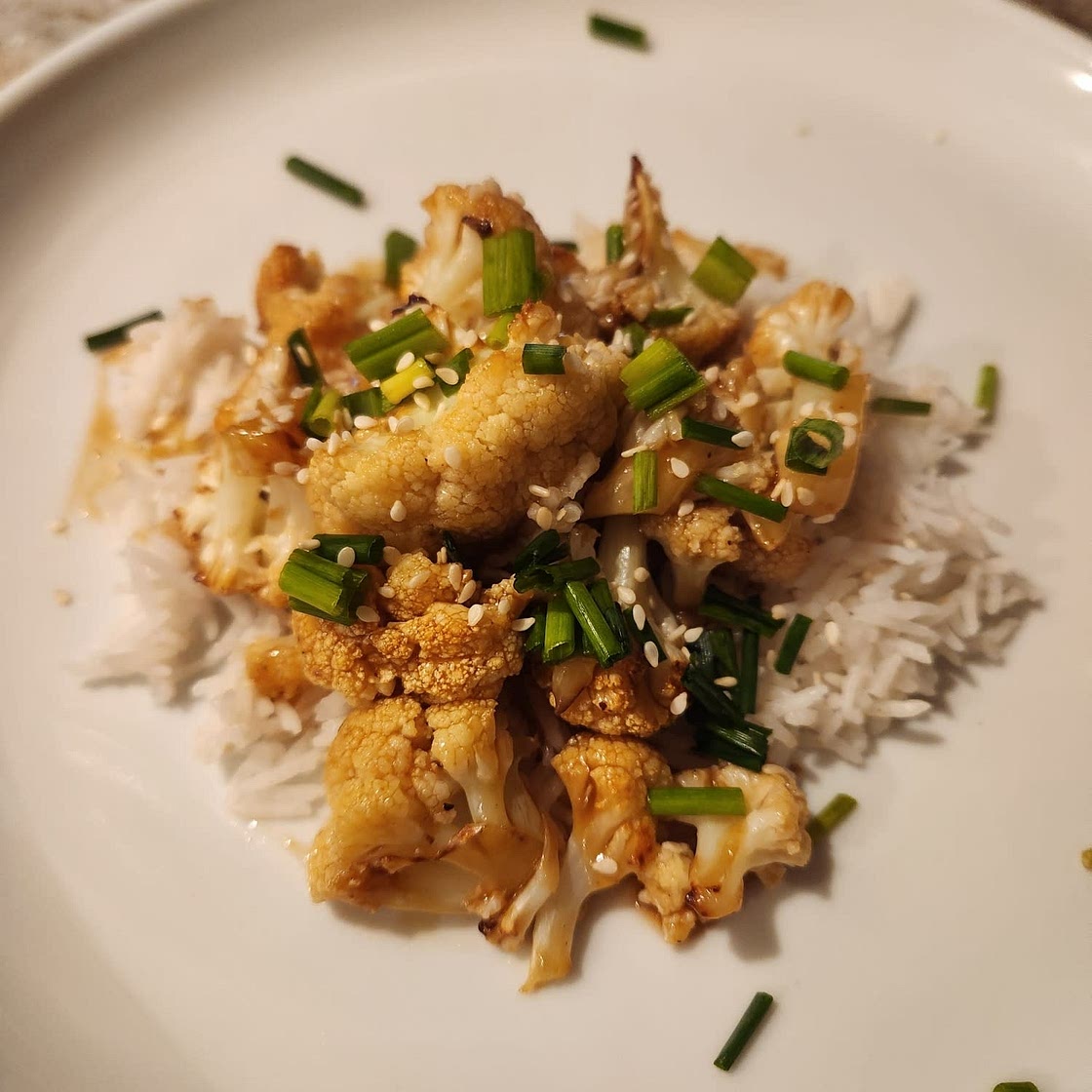 Sticky Sesame Cauliflower