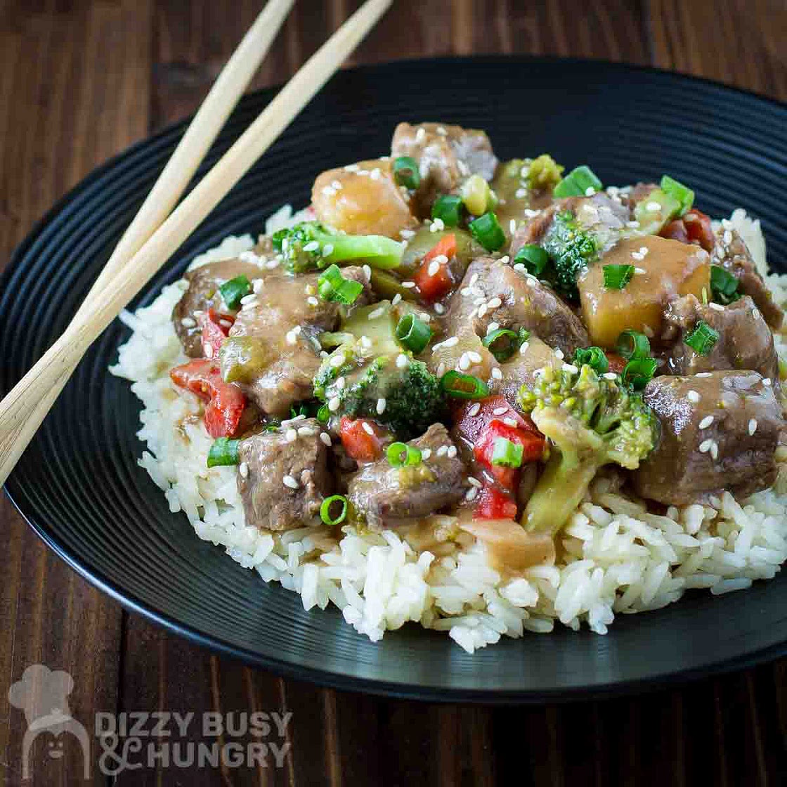 Slow Cooker Pineapple Beef Teriyaki
