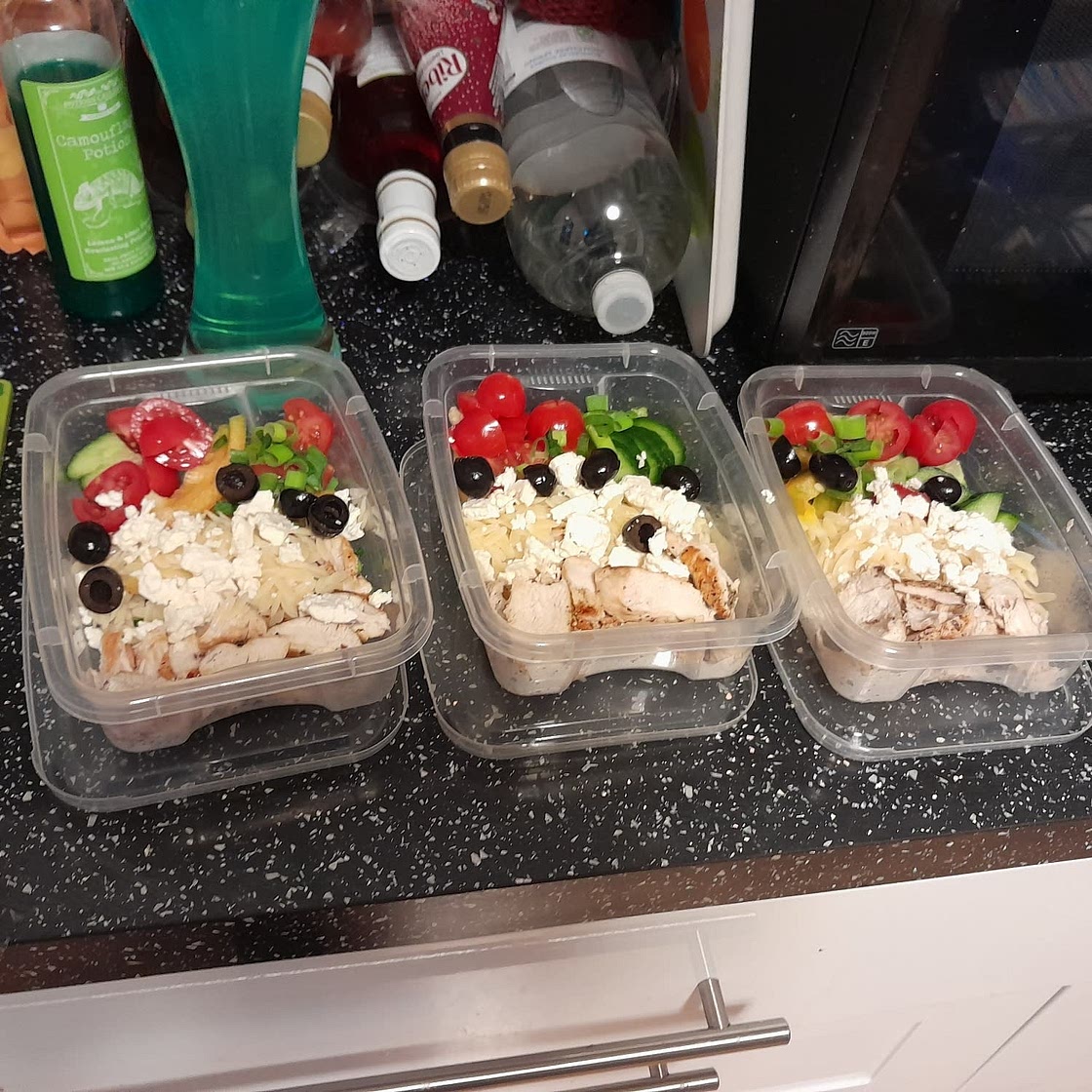 Greek Chicken Orzo Power Bowls