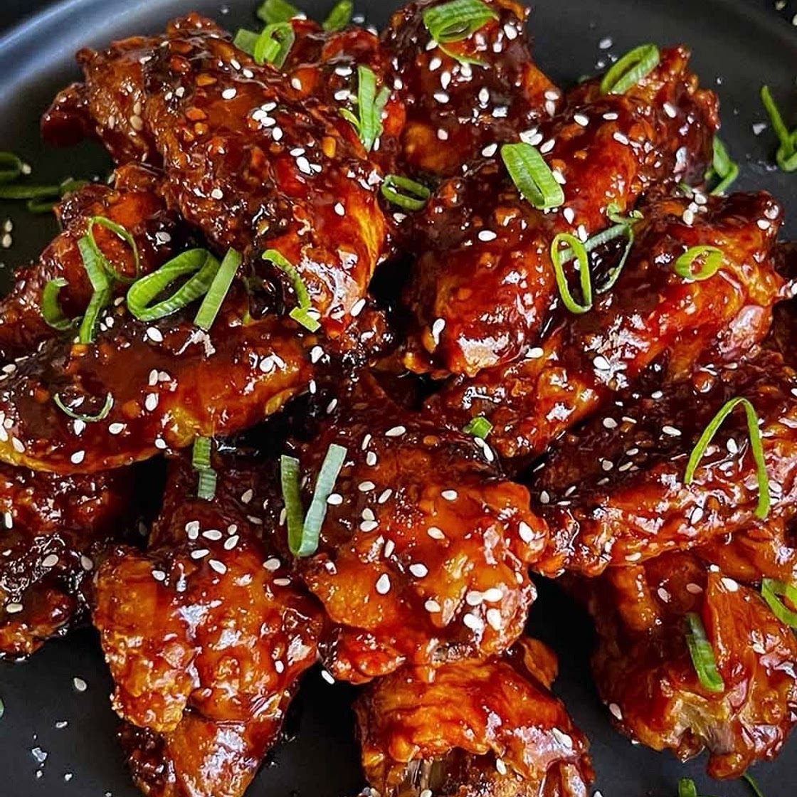 Sticky sweet chicken wings