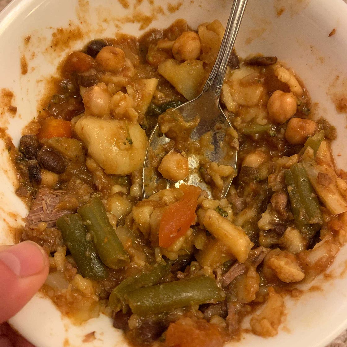 Beef, vegetable soup