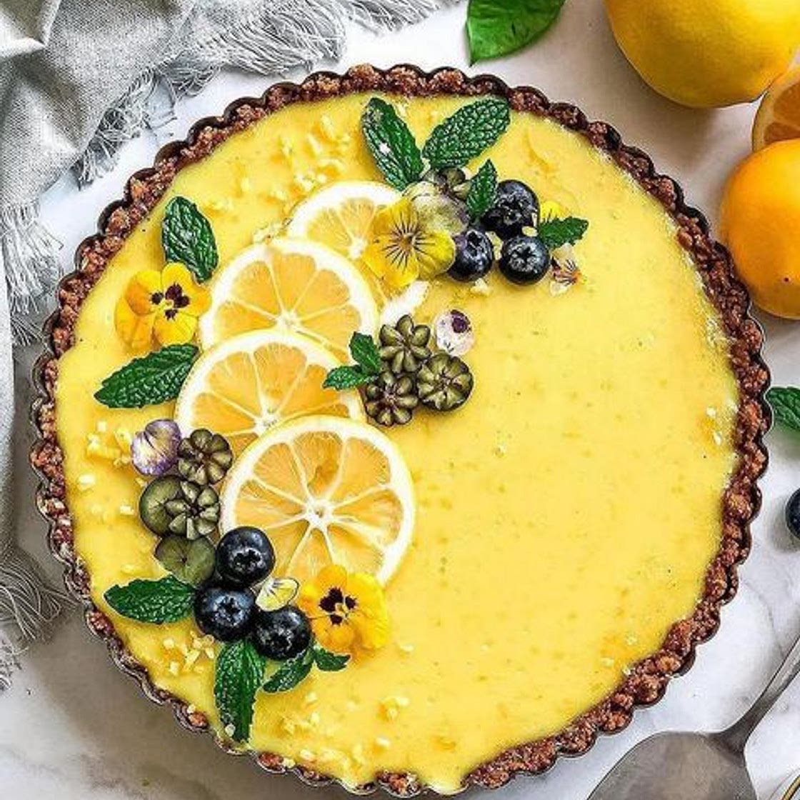 No-bake Vegan Lemon Tart! 💛🍋