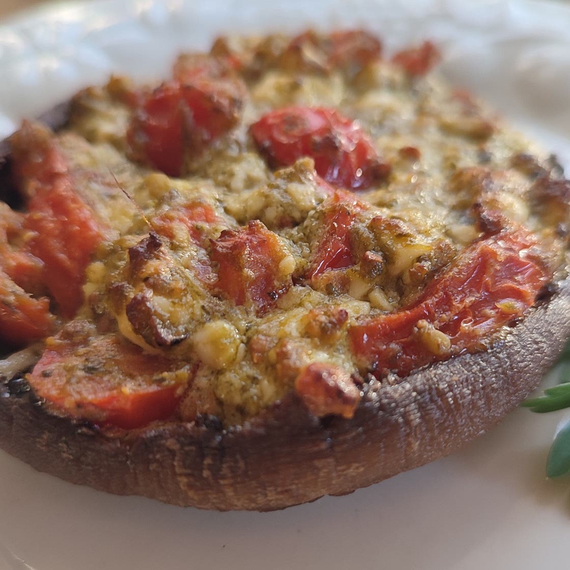 Feta and Tomato Portobello Mushrooms (Vegetarian)